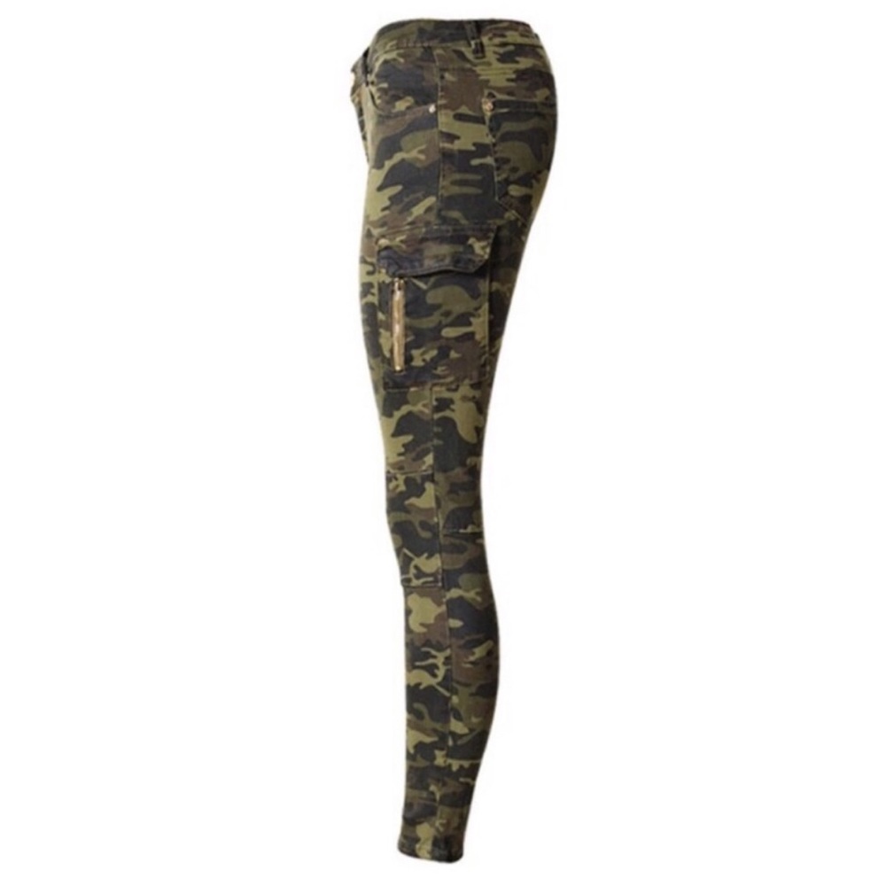 Camo Stretch Cargo Pants Jeans - Picture 2 of 7